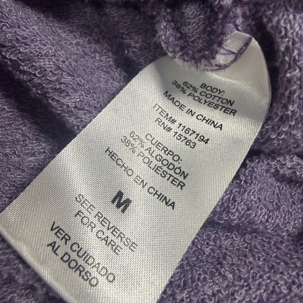 Champion Elite Womens Purple Textured Pullover Hoodie Sweatshirt Medium Ribbed - Picture 4 of 8